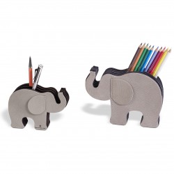 Stifteköcher Elefant mittelGraf von Faber-Cstell Nubuk grau