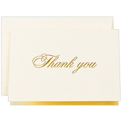 Kartenbox Thank youCrane Gold