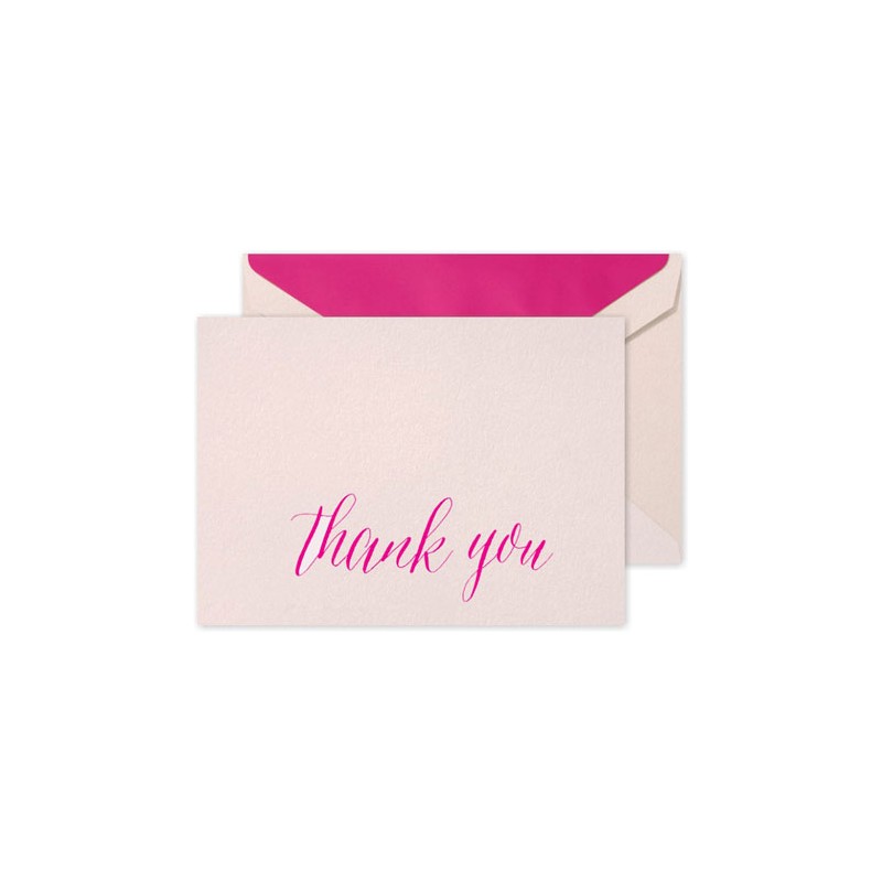 Kartenbox Thank youCrane Pink