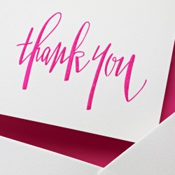 Kartenbox Thank youCrane pink
