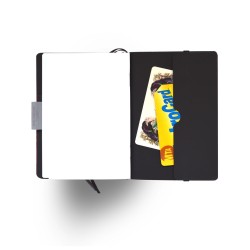 Notizbuch Whitebook Medium-Slim Softleder Schwarz