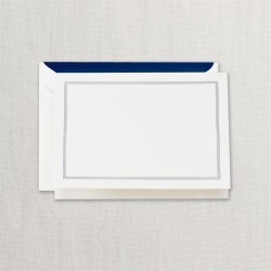 KartenboxCraneweiss Rahmen dunkelblau
