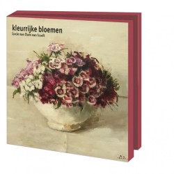 Kartenmappe QuadratischKleurrijke bloemen Lucie van Dam van Isselt