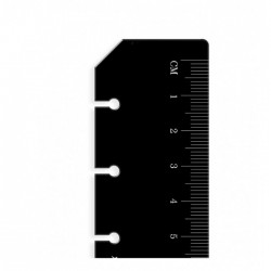 Lineal / Lesezeichen schwarz Filofax A5